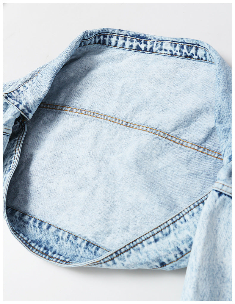 Women's Short Denim Jacket - Versatile Look