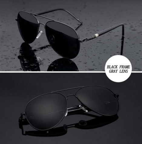 Fashion Aviator Sunglasses - Sleek Metal with Decorative Accents