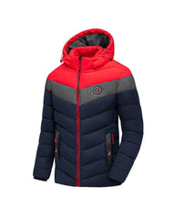 Men's Quilted Winter Jacket with Hood - Stylish & Comfortable