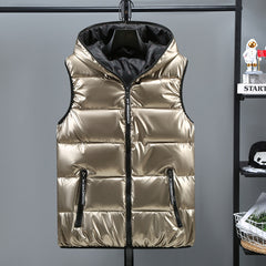 Men's Reflective Puffer Vest - Stay Visible in Low Light