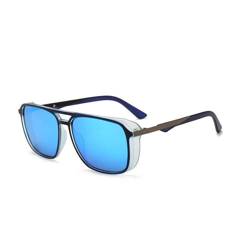 Fashion Aviator Sunglasses - Stylish Square with Metal Accents