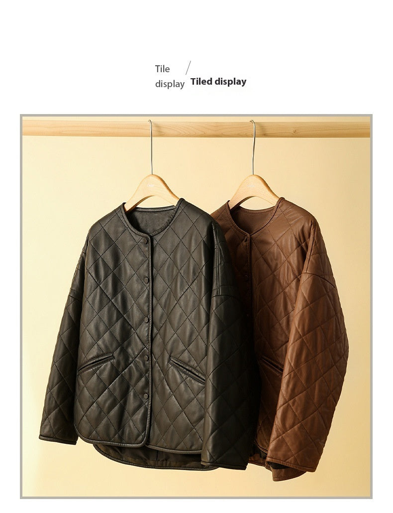 Sophisticated Style Quilted Leather Jacket - Chic & Comfortable