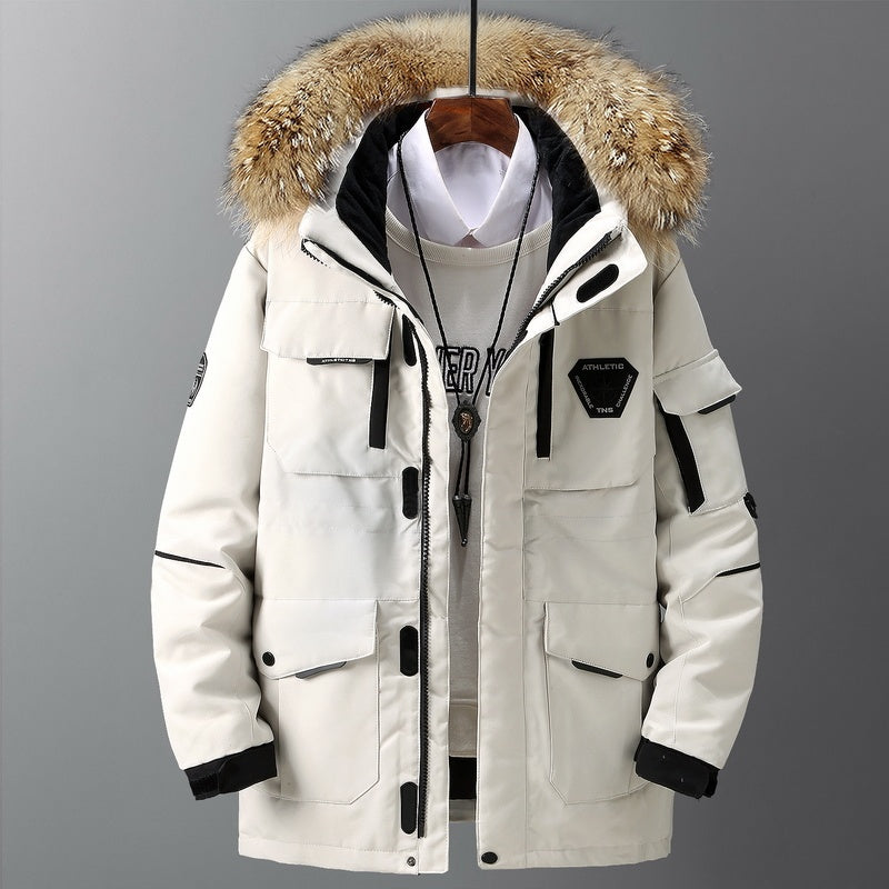 Men's Fur Hood Parka Jacket - Heavy Duty Winter Coat