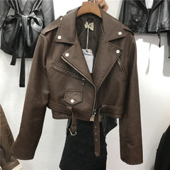 Women's PU Leather Jacket - Stylish & Trendy Fall Fashion