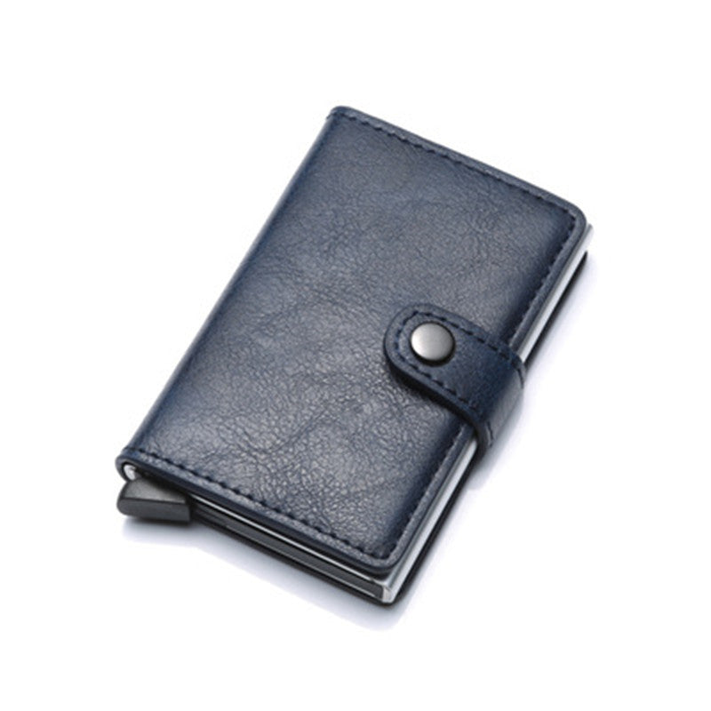 Compact Card Wallet - Elegant Burgundy Leather Wallet with Card Slots