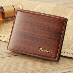 Fuerdanni Wallet - Leather bifold wallet with Striped Pattern