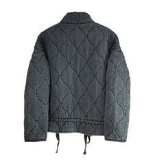 Cozy & Chic Dark Gray Quilted Jacket - Perfect for Fall & Winter