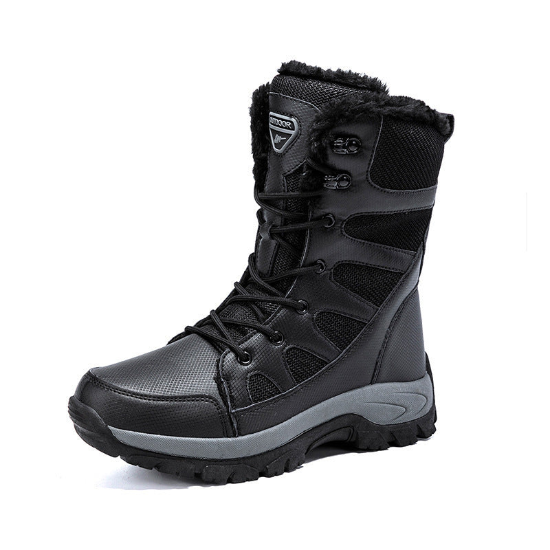 Rugged Snow Boots with Insulated Lining and Durable Traction Sole