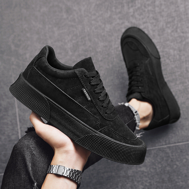 Men's Minimalist Lace-Up Platform Sneakers