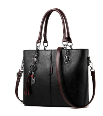 Elegant and Versatile Dual-Tone PU Leather Tote Bag