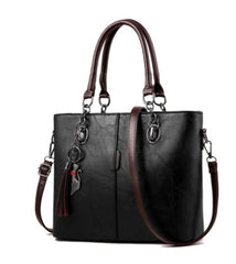 Elegant and Versatile Dual-Tone PU Leather Tote Bag