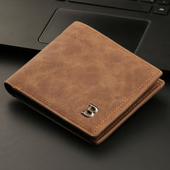 Belline Classic Leather Bifold Wallet with Logo