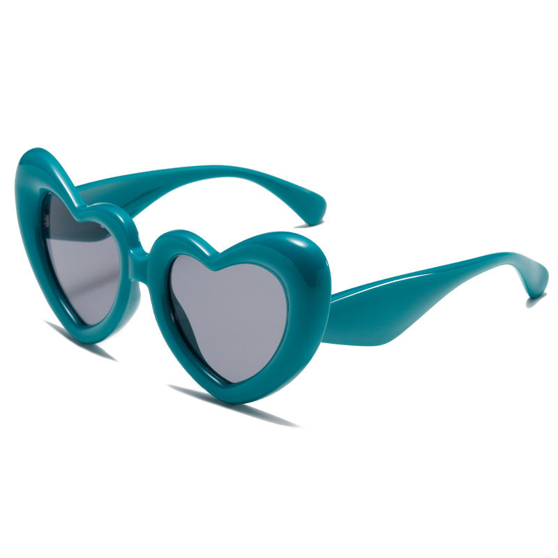 Trendy Heart-Shaped Oversized Sunglasses