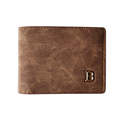 Belline Classic Leather Bifold Wallet with Logo