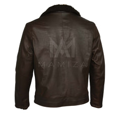 Brown Leather Shearling Jacket - Stylish & Warm Outerwear