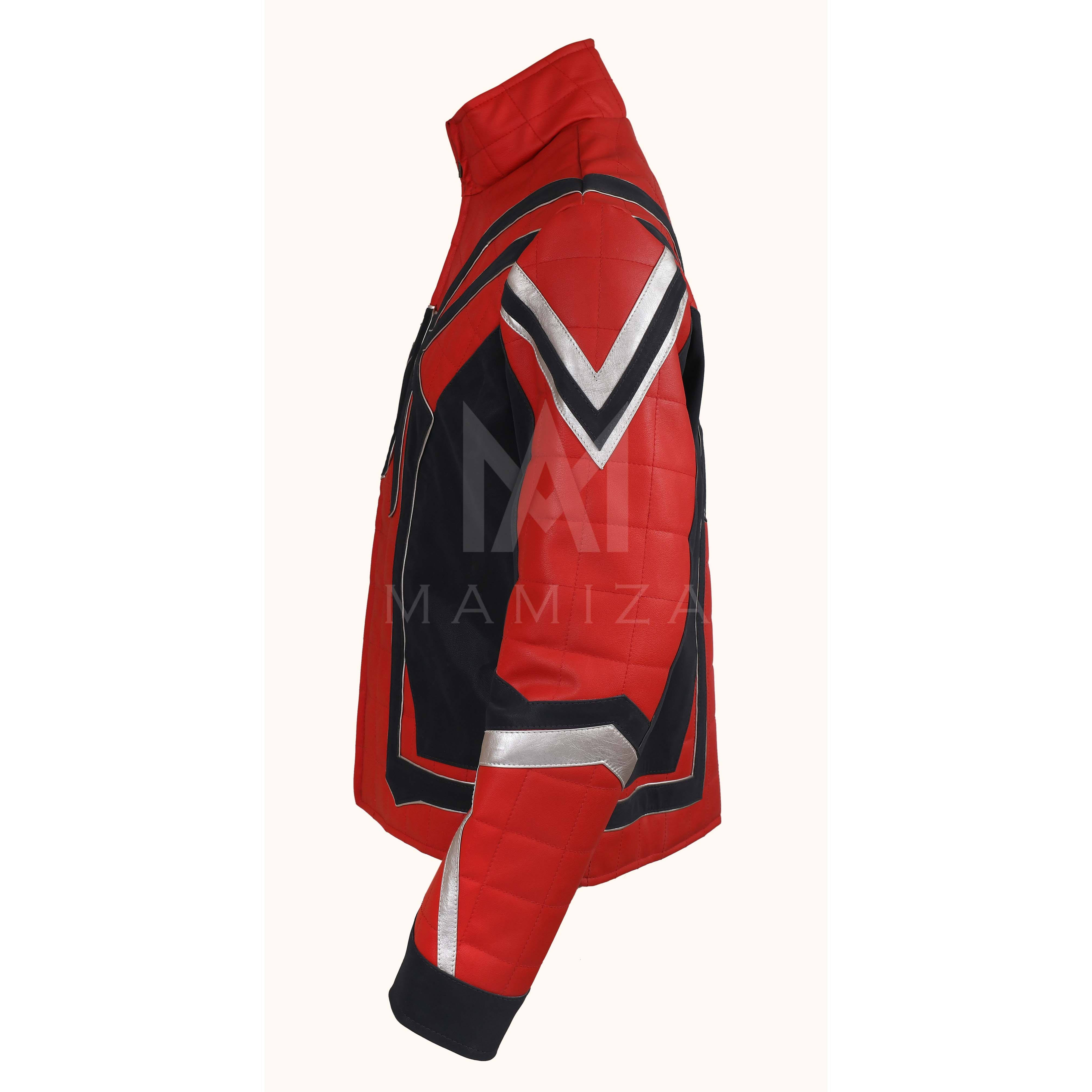 Spiderman Infinity War Leather Jacket - Red and Black