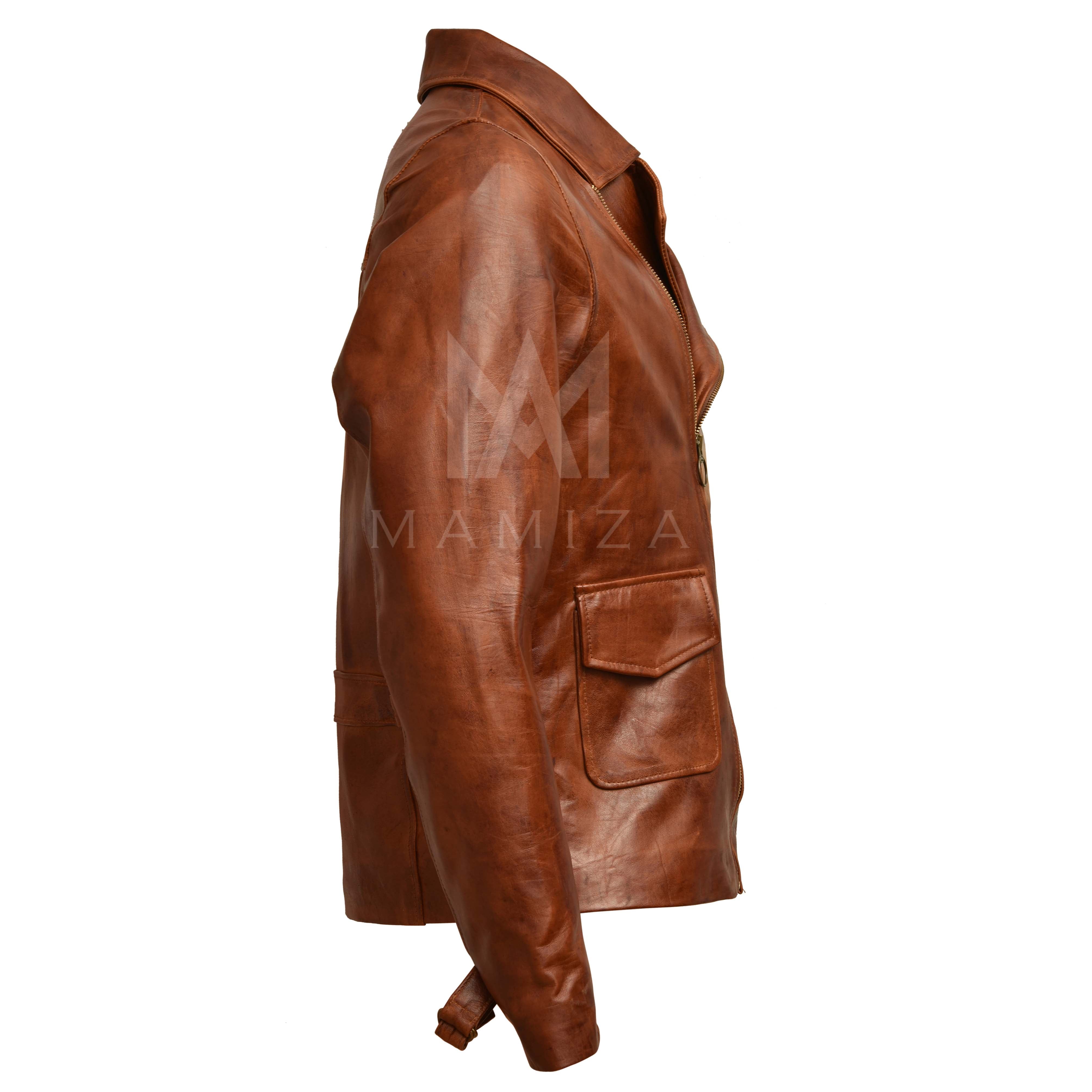 Men's Leather Jacket - Captain America Inspired Leather Jacket