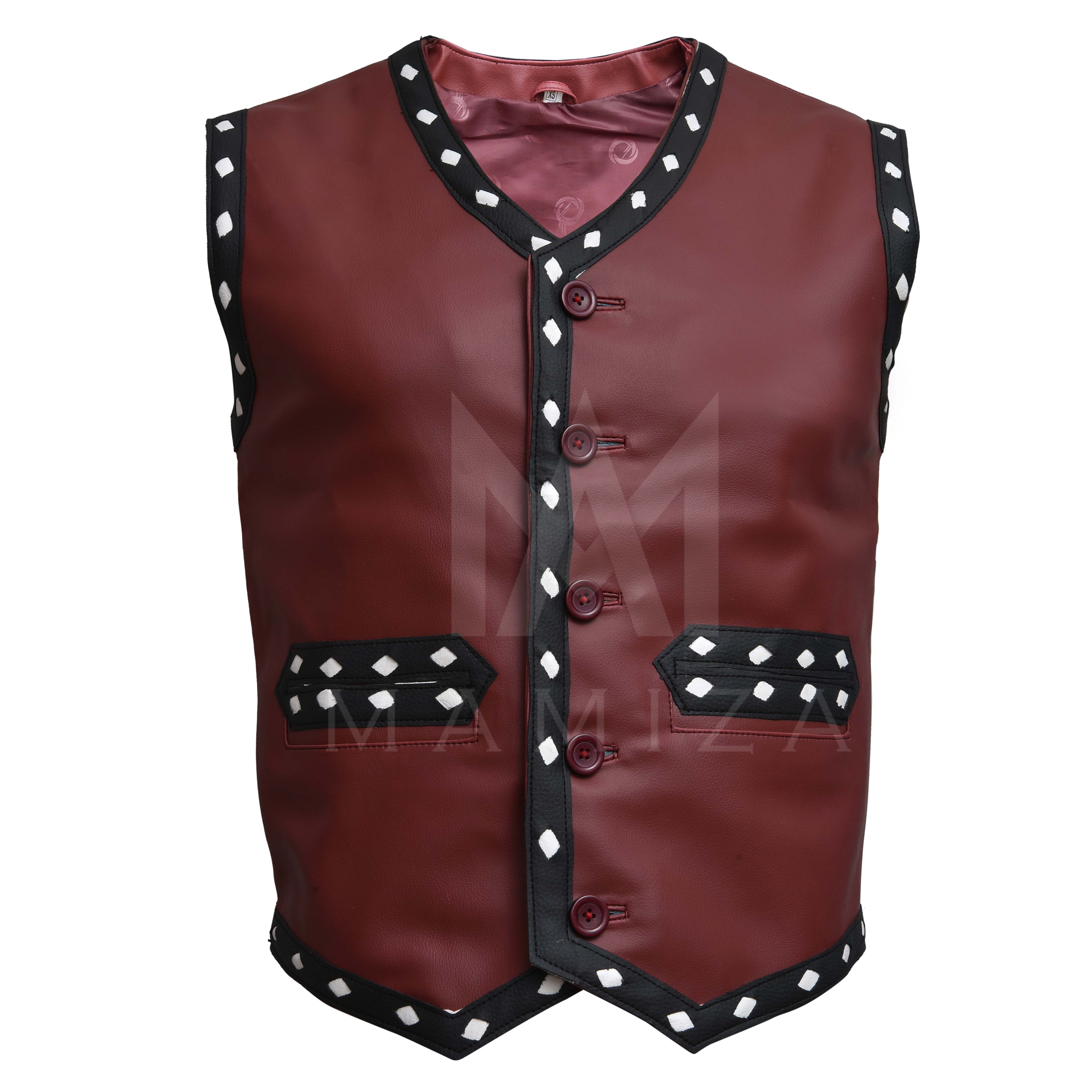 WARRIOR VEST THE WARRIORS Inspired Leather Vests - Studded Details