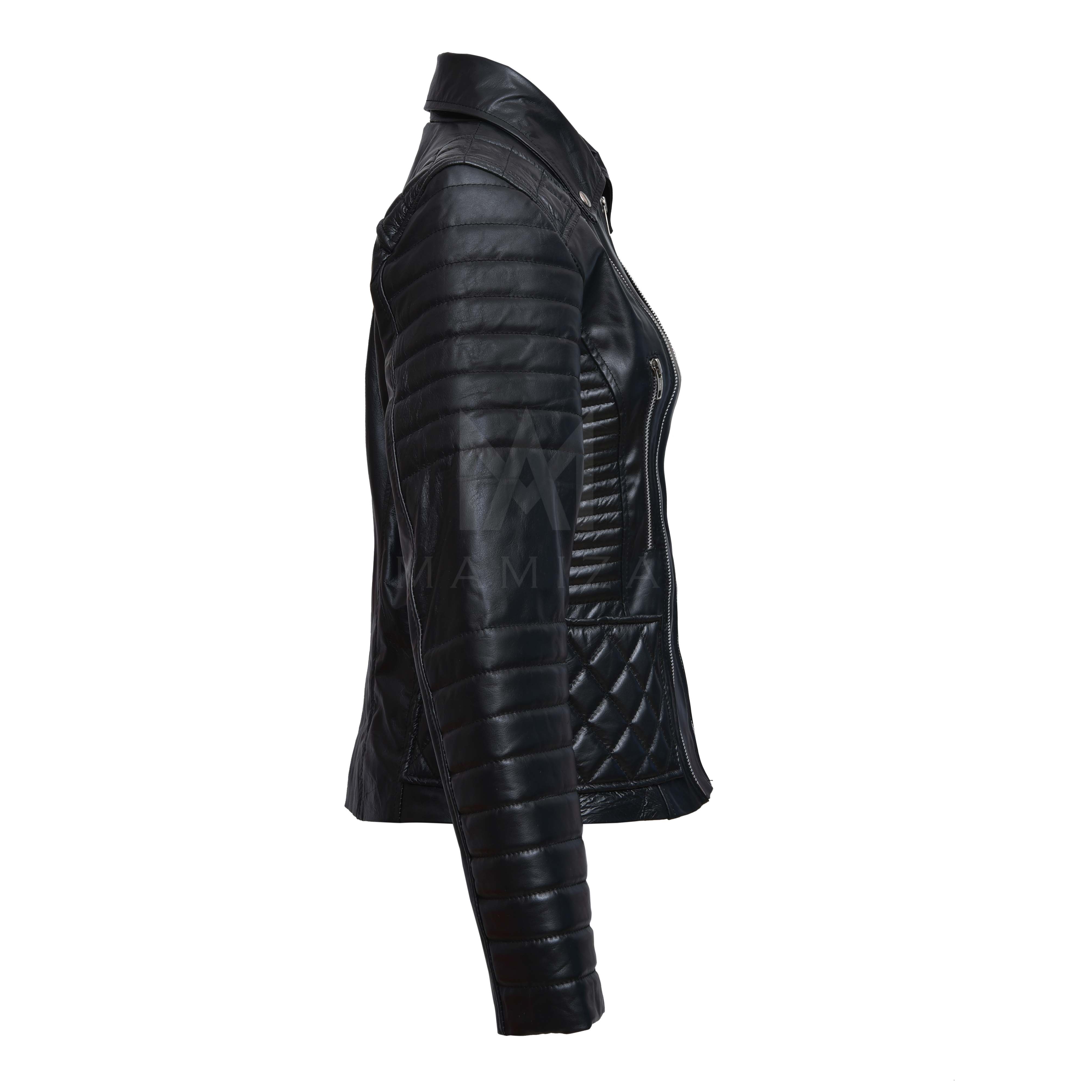 Premium Quality Quilted Leather Jacket for Women