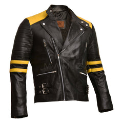 Men's Brando Classic Biker Leather Jackets - Stylish & Durable Motorcycle Gear