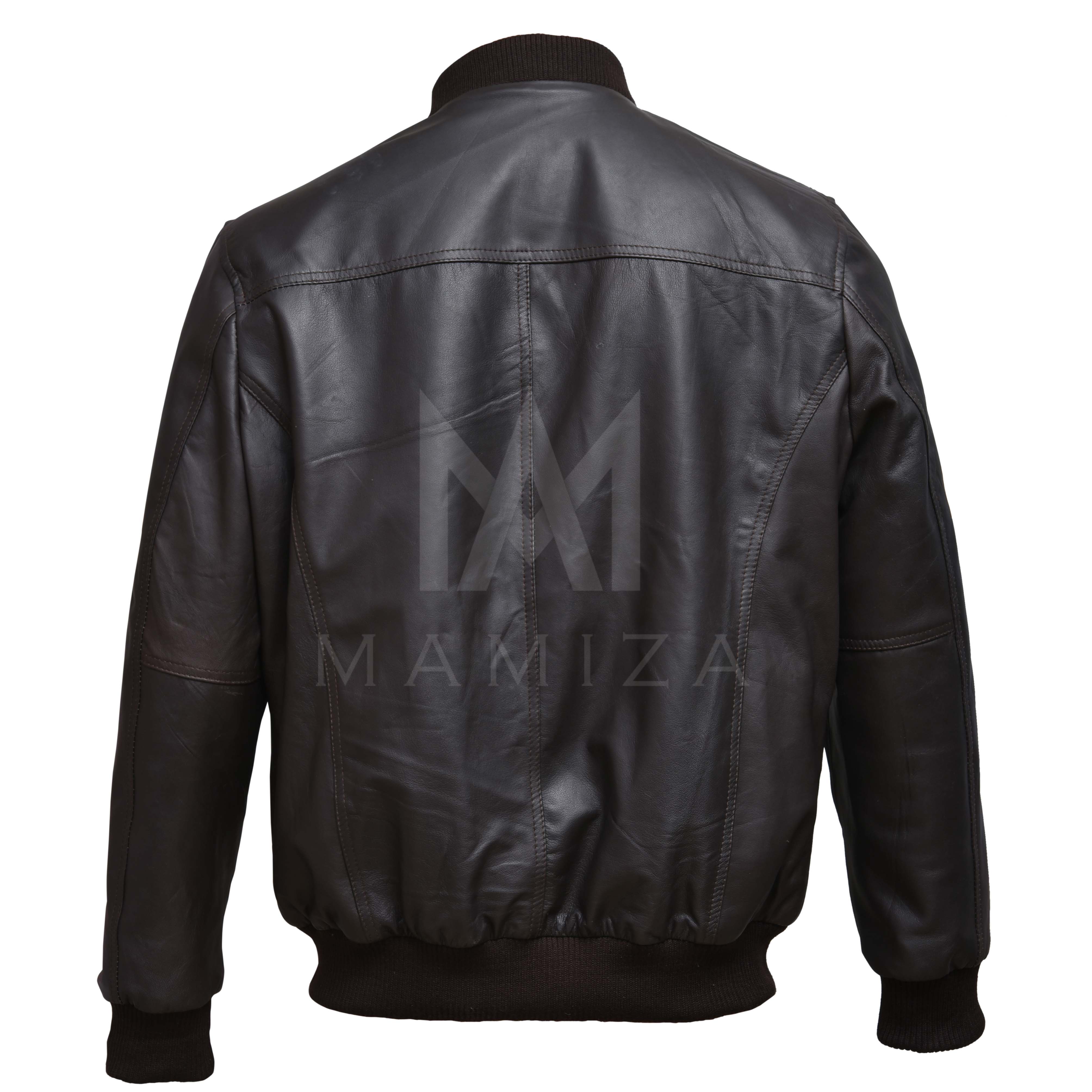 Men Aviator A-2 Flight Black Leather Bomber Jacket - Stylish & Comfortable Outerwear