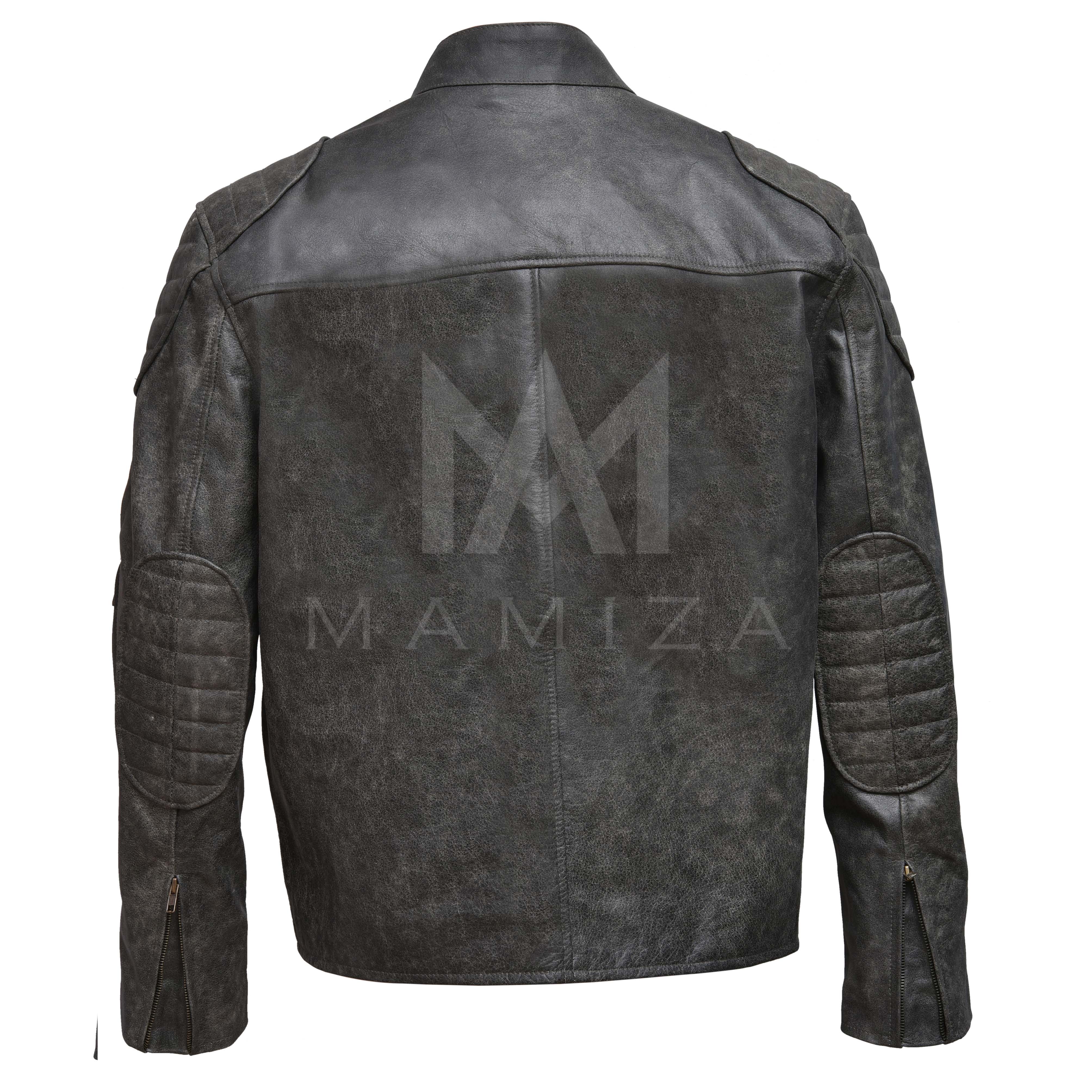 Charcoal Leather Jacket - Stylish & Durable Outerwear for All Seasons