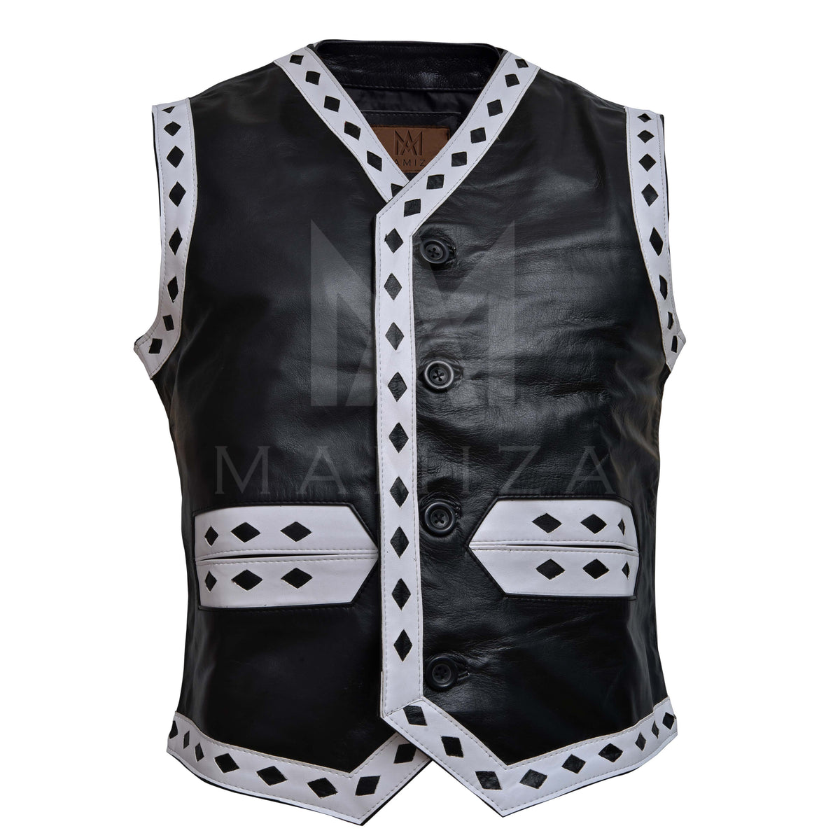 WARRIOR VEST THE WARRIORS Inspired Leather Vests - Studded Details