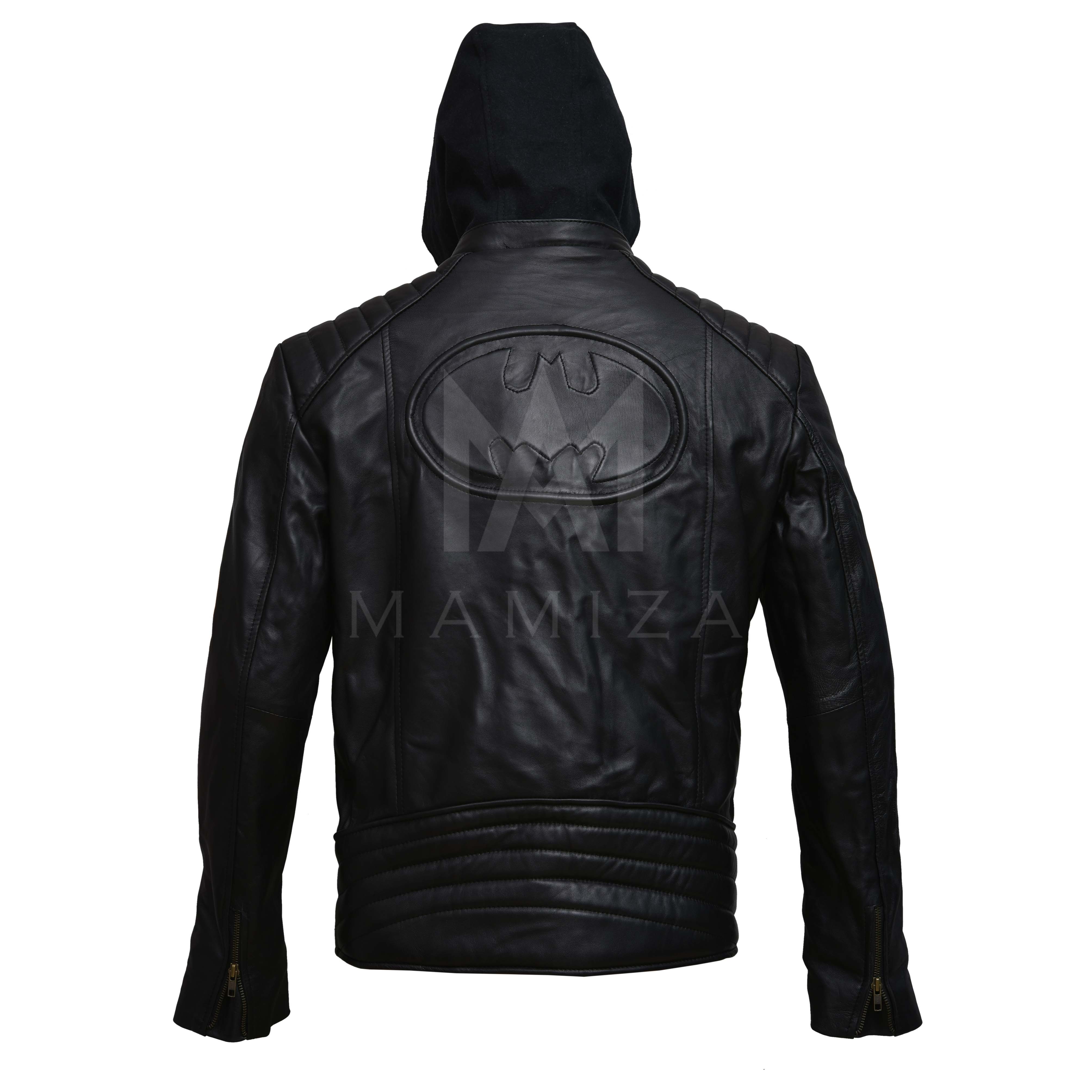 Men's Batman Inspired Leather Jacket - Stylish & Comfortable Outerwear