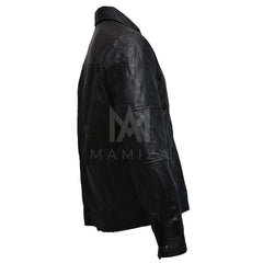 Men's Black Leather Motorcycle Jacket