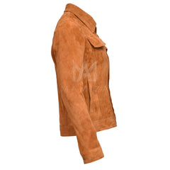 Hugh Jackman Tan Suede Leather Jacket - Denim Style