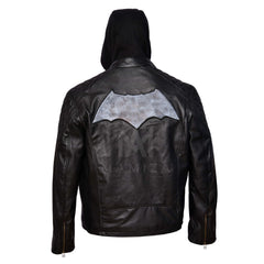 Batman Inspired Leather Hoodie Jacket - Stylish & Edgy Outerwear