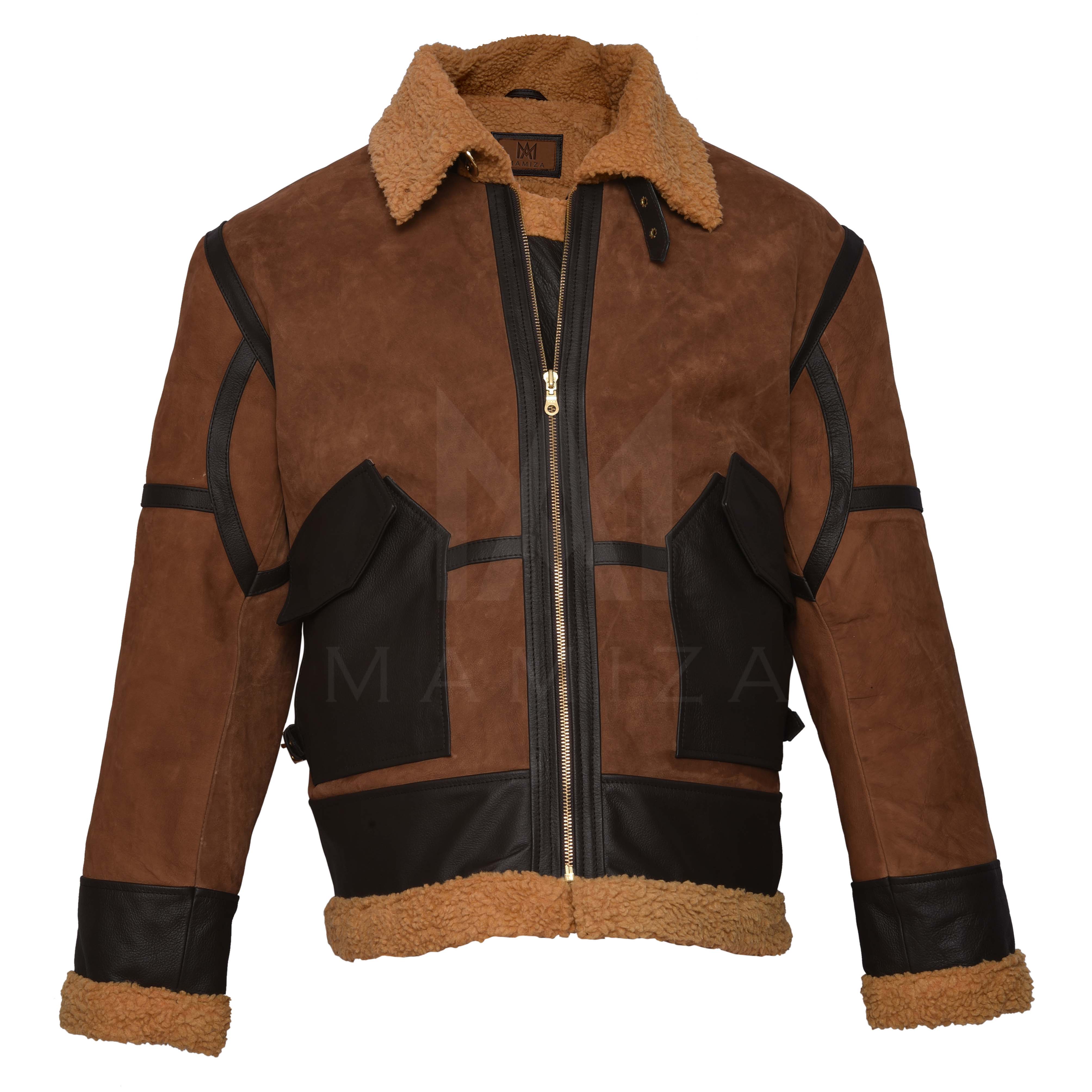 Premium Aviator Jacket - Luxurious Leather and Shearling