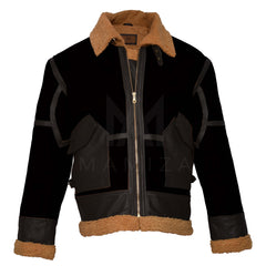 Premium Aviator Jacket - Luxurious Leather and Shearling