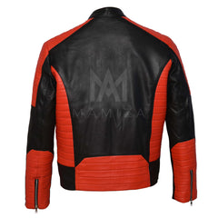 Men's Color Block Leather Biker Jackets - Stylish & Durable Motorcycle Gear