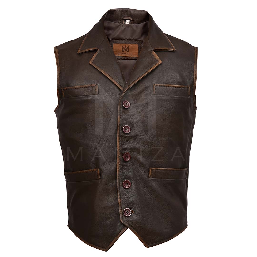 Hell on Wheels Cullen Bohannan Black Leather Vest - Stylish & Durable