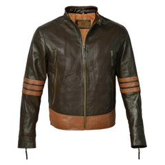 X-Men Wolverine Leather Jacket - Black and Brown