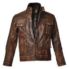 Cafe Racer Leather Jacket - Timeless Style, Premium Quality