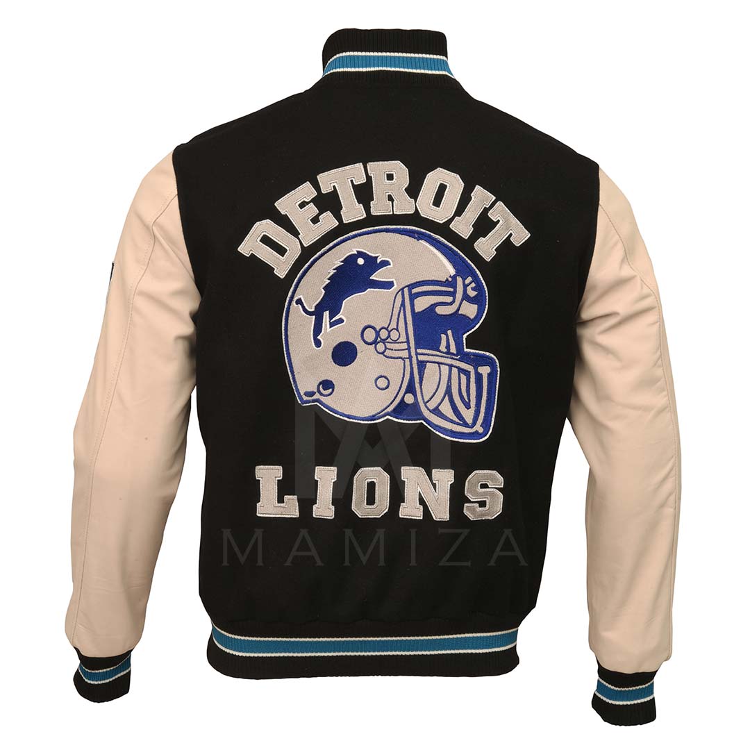 Men's Beverly Hills Cop Eddie Murphy Axel Foley Detroit Lions Varsity Jacket