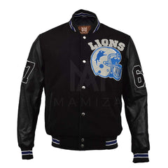 Men's Beverly Hills Cop Eddie Murphy Axel Foley Detroit Lions Varsity Jacket