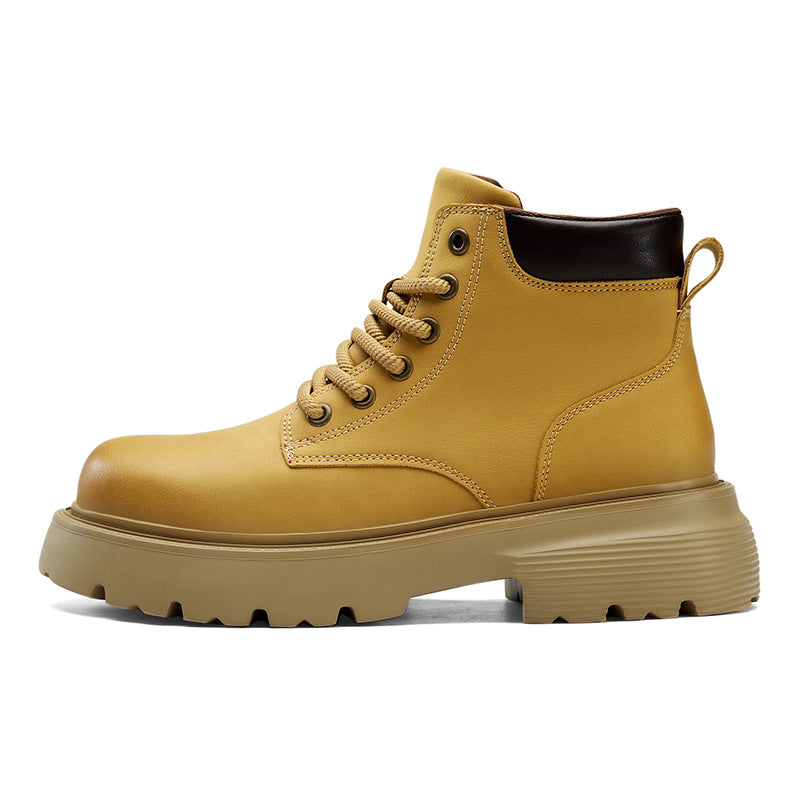 Durable Leather Boots - Lace-Up Utility Boots