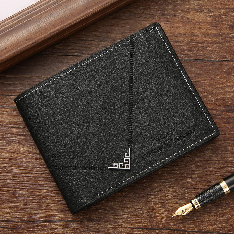 Minimalist Leather Wallet - Elegant & Emblem Design