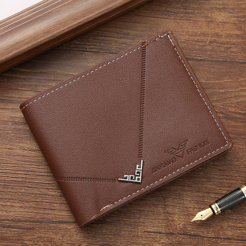 Minimalist Leather Wallet - Elegant & Emblem Design