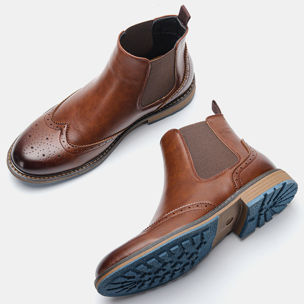 Men's Leather Chelsea Boots - Stylish & Durable