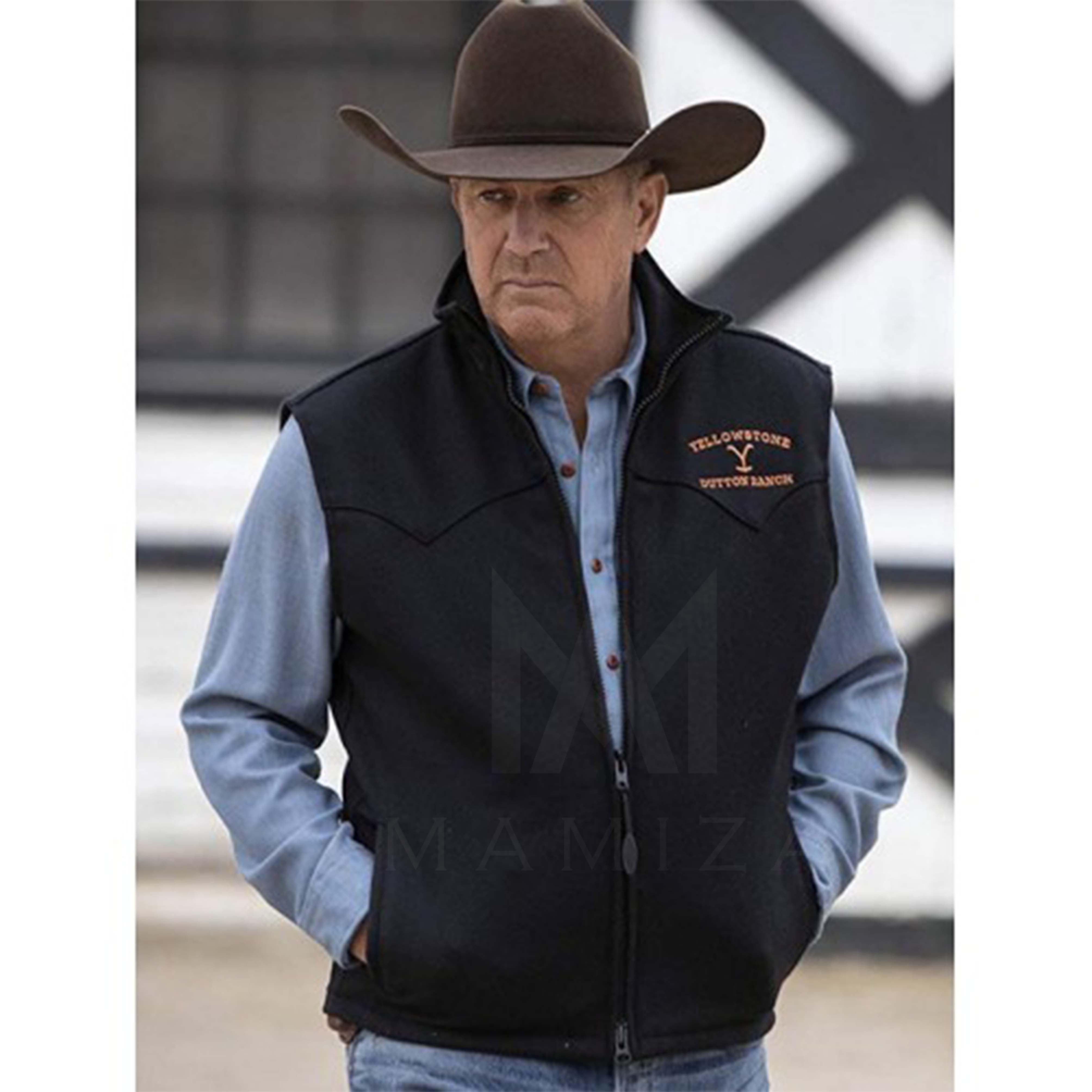 Yellowstone Dutton Ranch Vest - Black