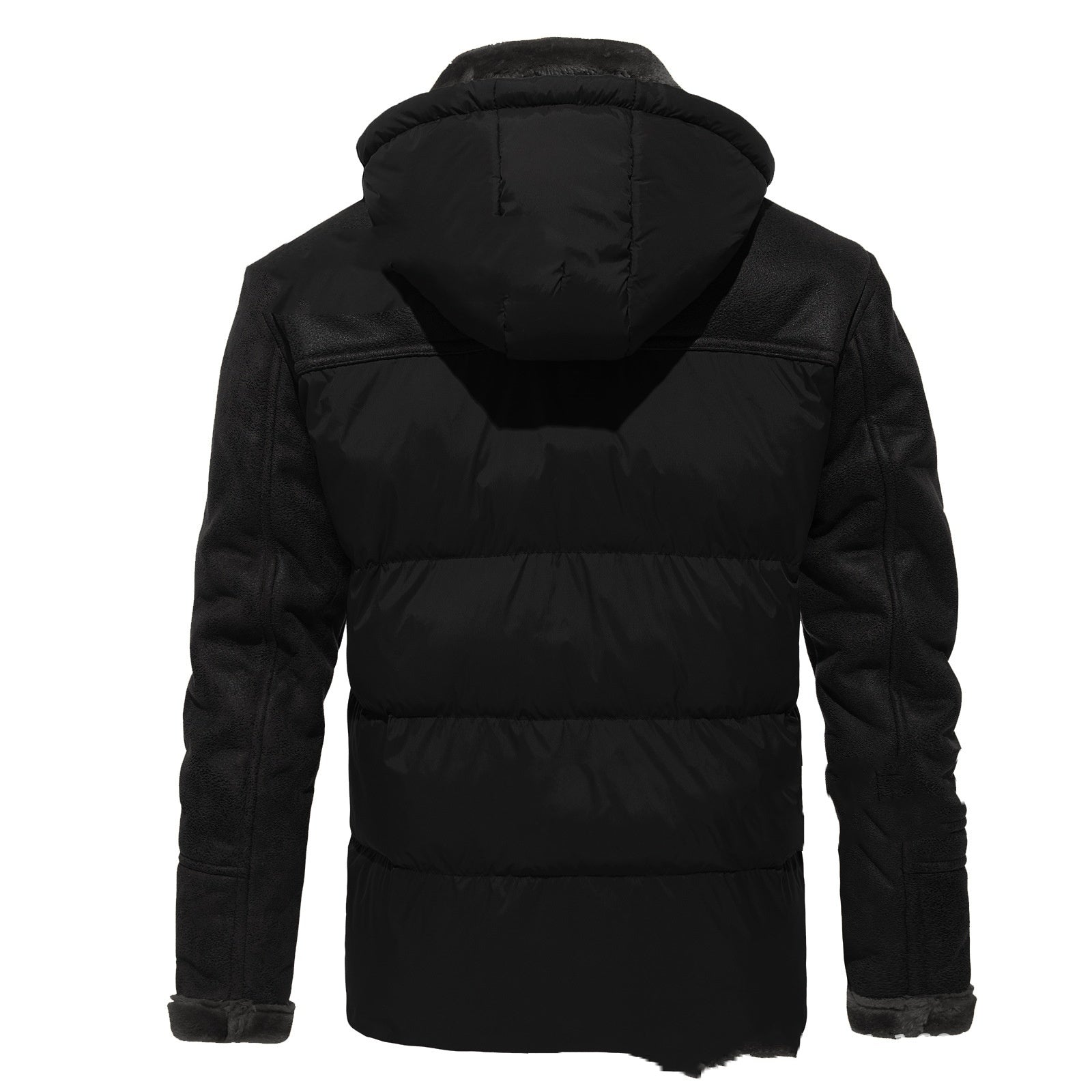 Men's Polyester Puffer Jacket - Winter Warmth & Style