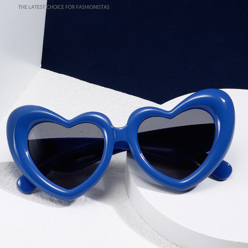 Trendy Heart-Shaped Oversized Sunglasses