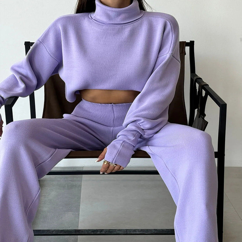 Stylish Puff Sleeve Sweater and Matching Pants Co-Ord Set