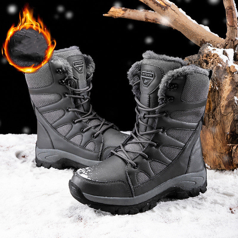 Rugged Snow Boots with Insulated Lining and Durable Traction Sole