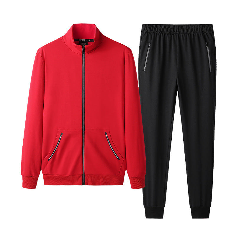 Sporty Zip-Up Track Jacket and Jogger Pant Set