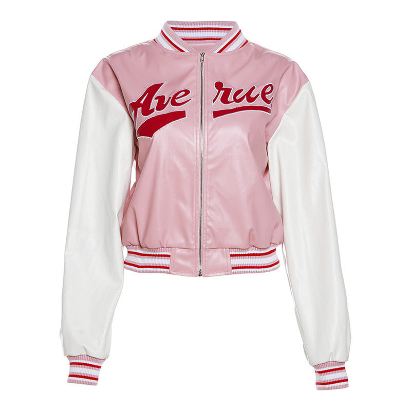 Baseball-Style Jacket with Varsity Stripes